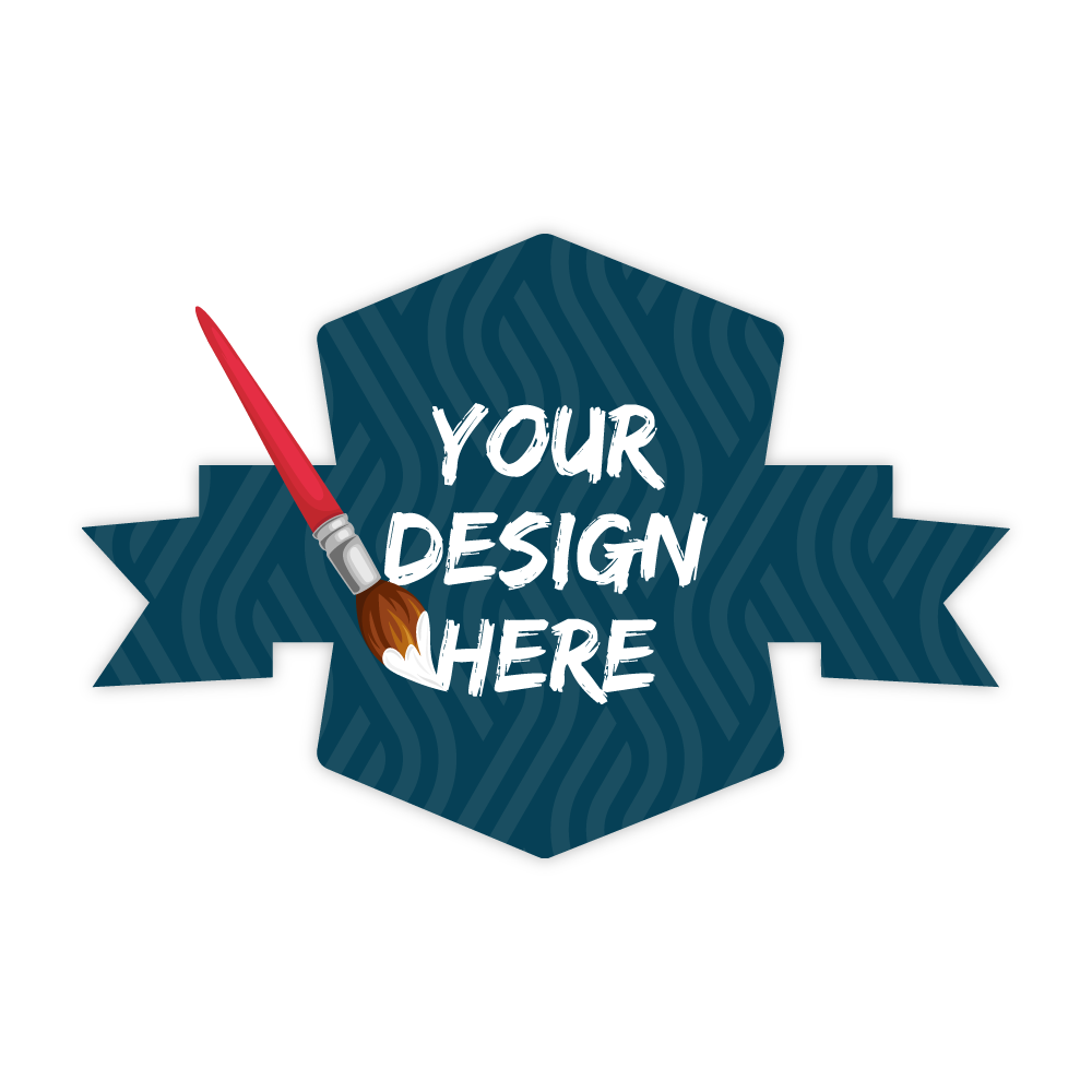 Custom Plastic 11" x 7.4" Badge and Ribbon Shape Signage