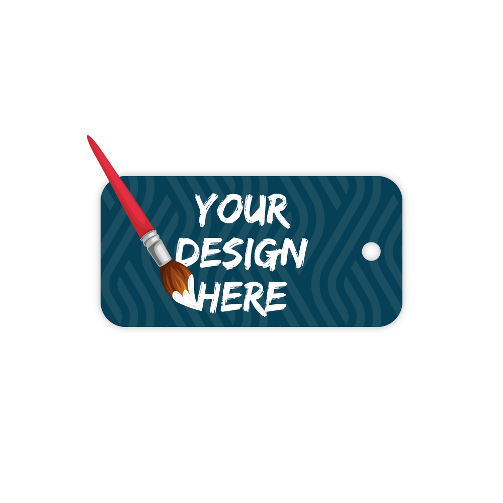 Custom Plastic 3" x 1.5" Large Key Tags