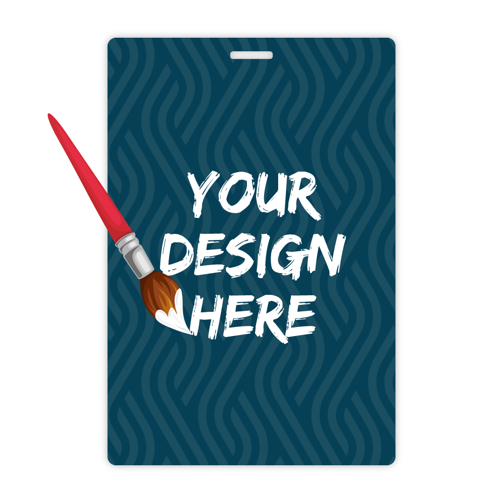Custom Plastic 4.125" x 6.125" Large Badges