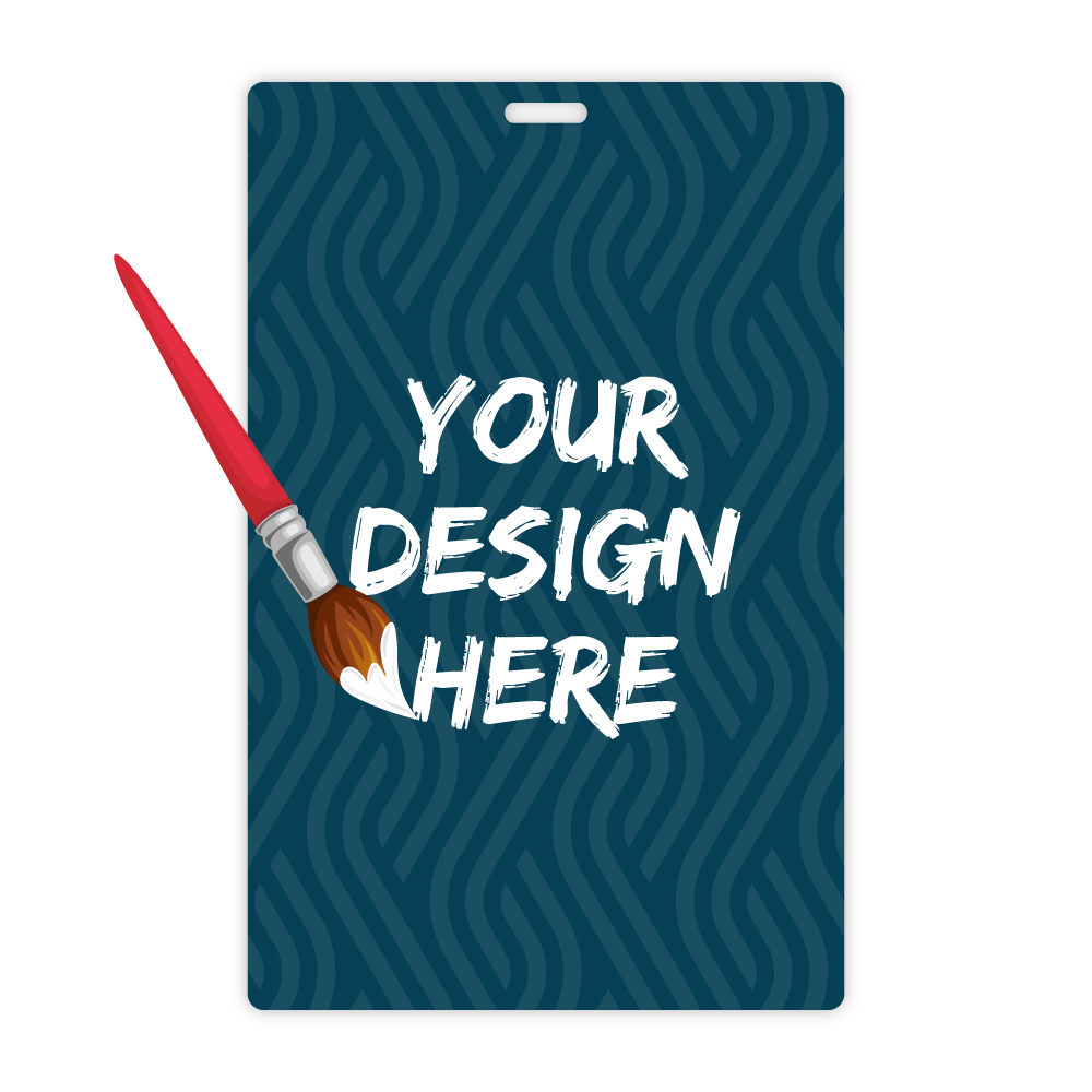 Custom Plastic 4.5" x 7" Large Vertical Luggage Tags
