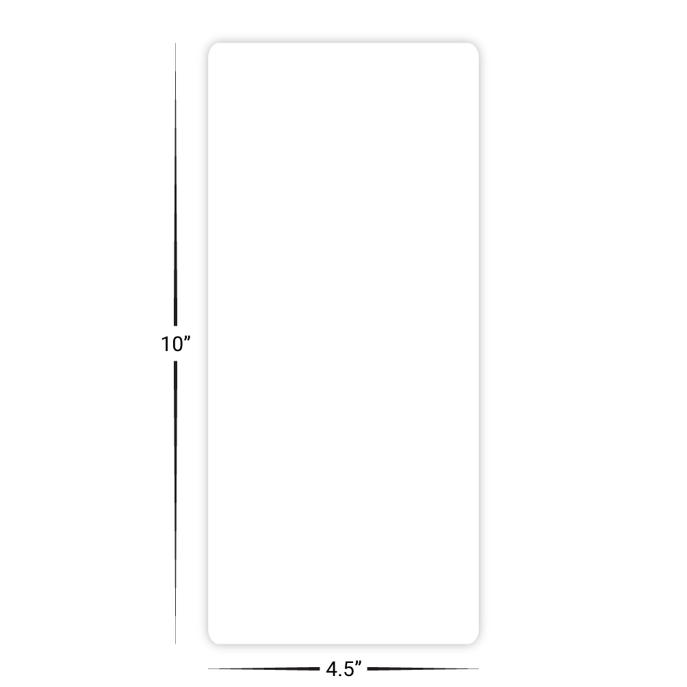 Custom Long Card - 4.5" x 10" Shape