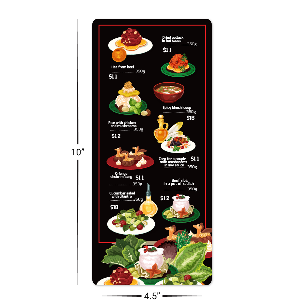 Custom Long Card - 4.5" x 10" Shape