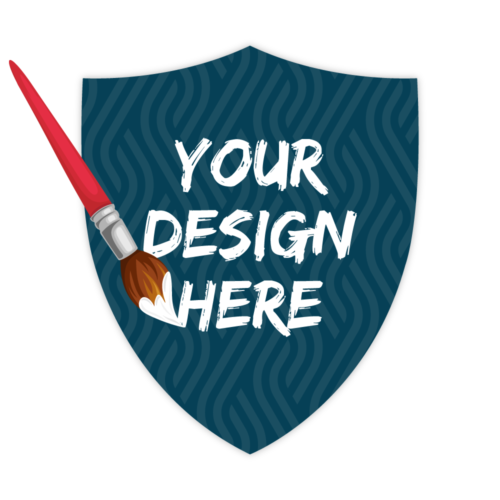 Custom Plastic 3.3" x 4" Shield Shape Cards