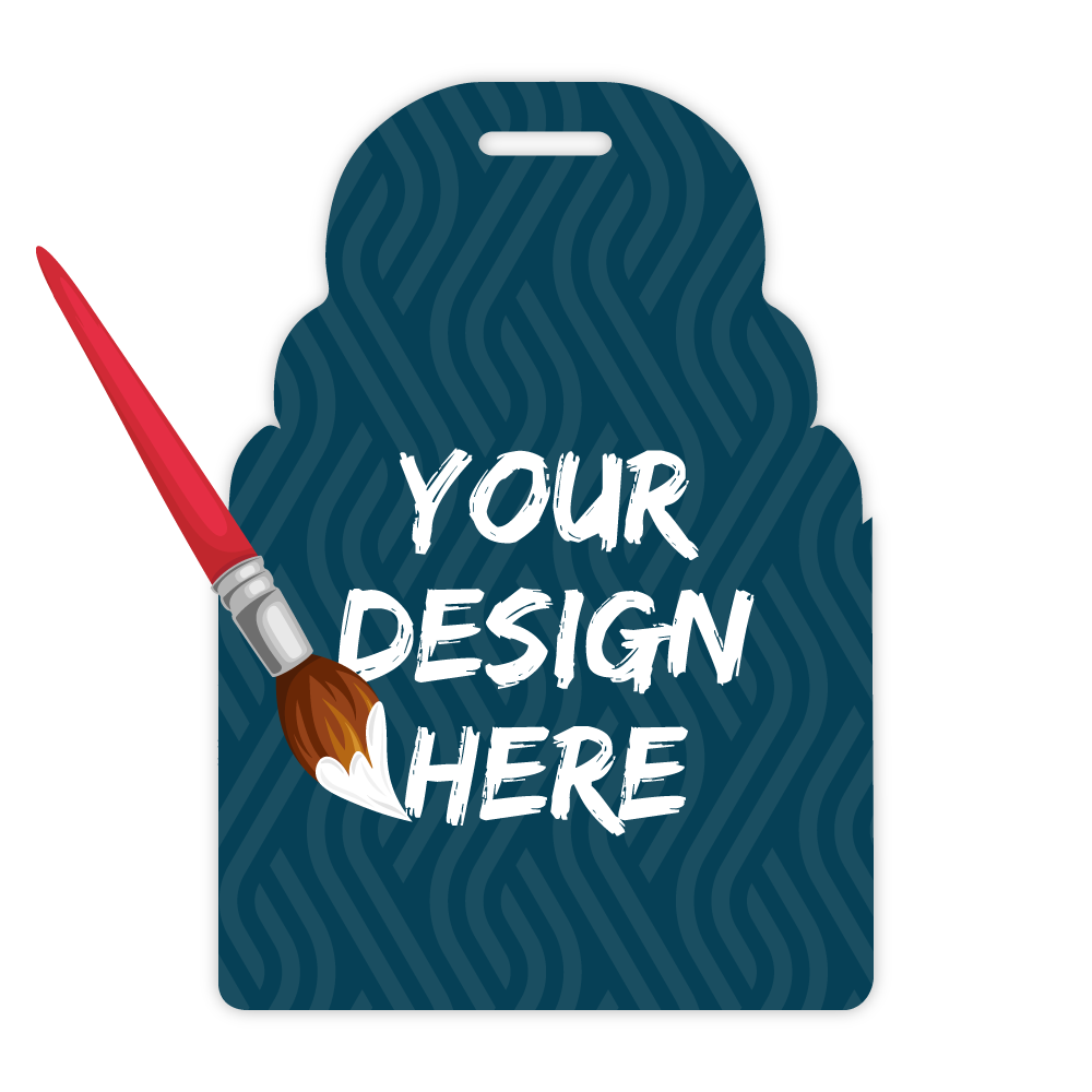 Custom Plastic 3" x 4.25" Large Rounded Top Badges