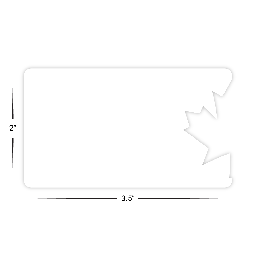 Custom Plastic 3.5" x 2" Leaf Cut Out Shape Cards