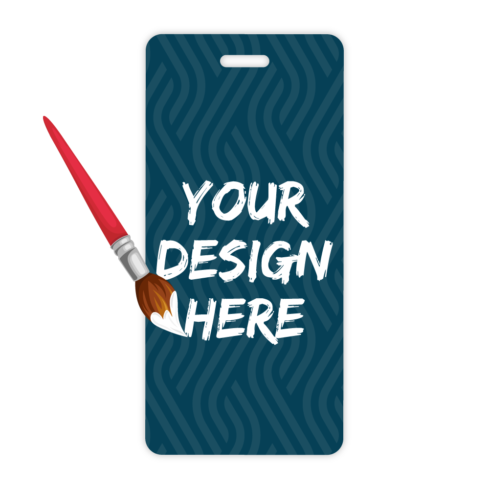 Custom Plastic 4.25" x 2" Long Badges