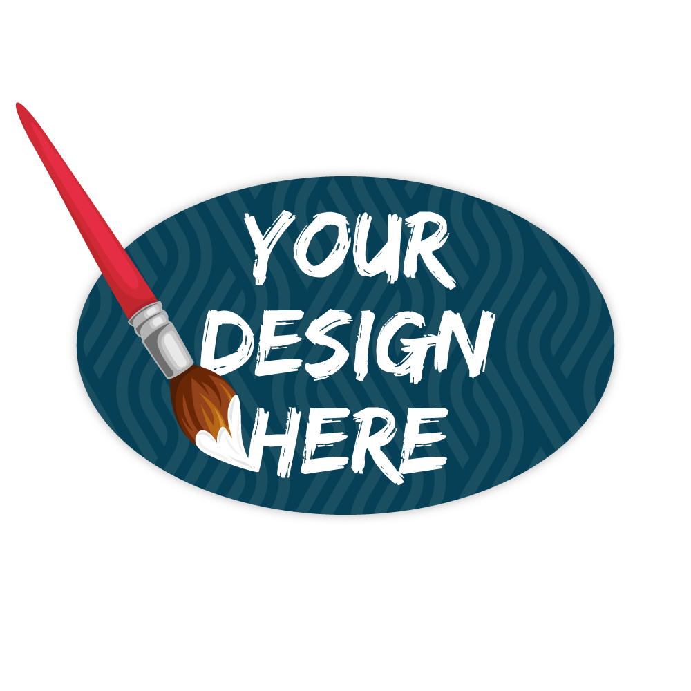 Custom Plastic 3.375" x 2.125" Oval Cards