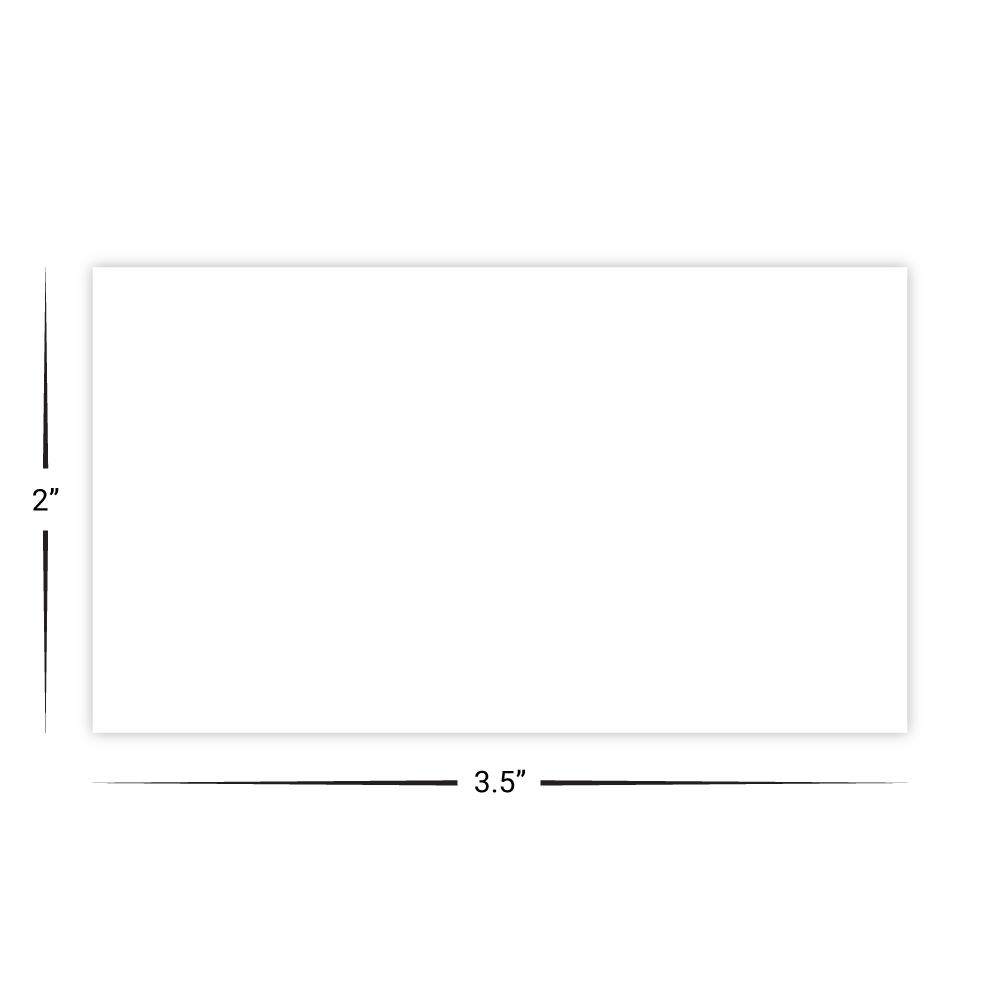 Custom Paper Business Cards - 3.5" x 2" Shape