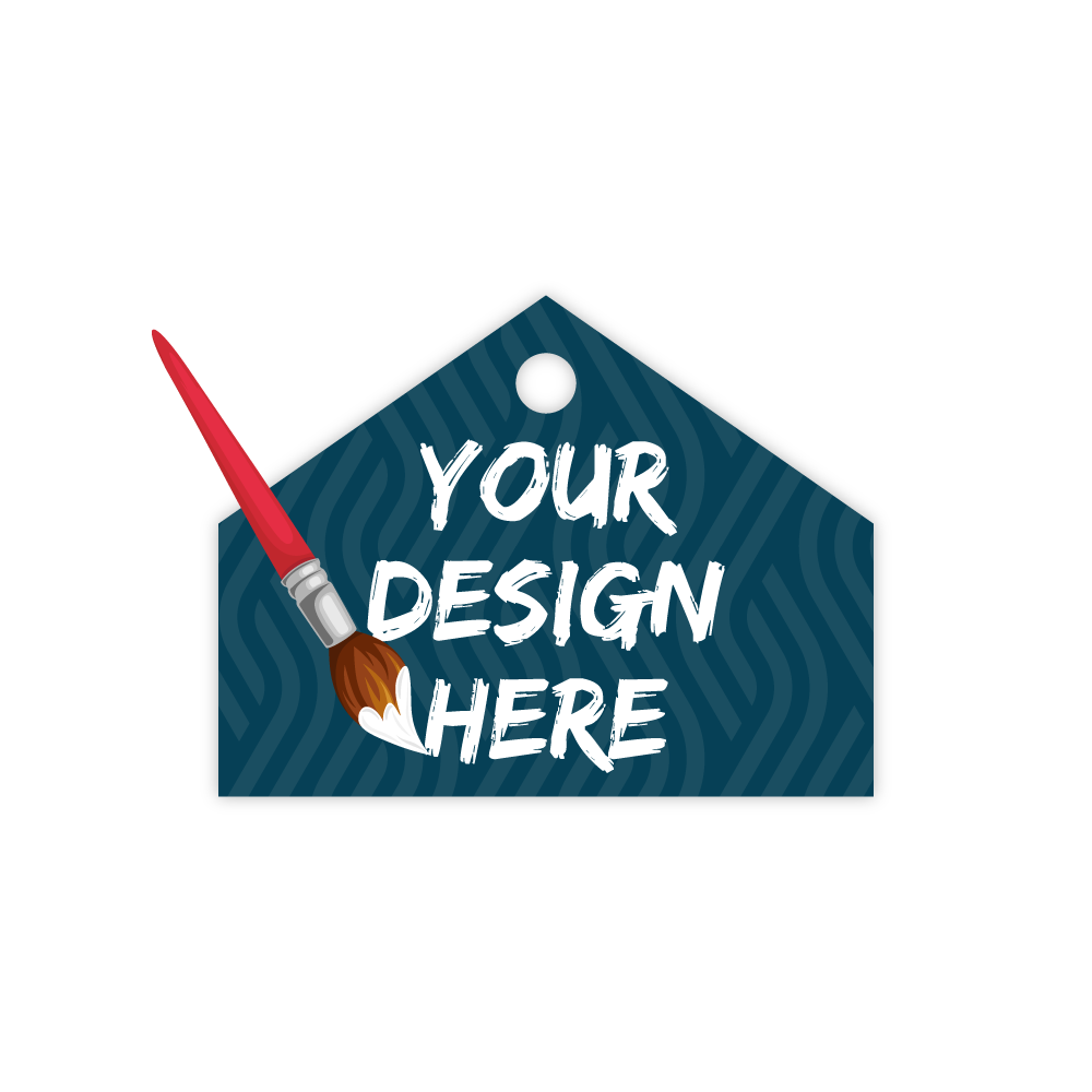 Custom Plastic 2.125" x 1.625" House Shape Key Tags