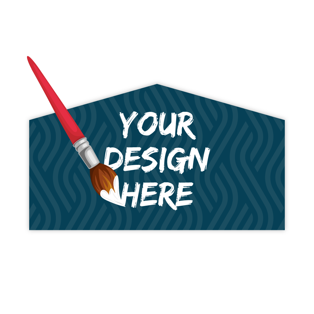 Custom Plastic 3.5" x 2" Pointed Cards