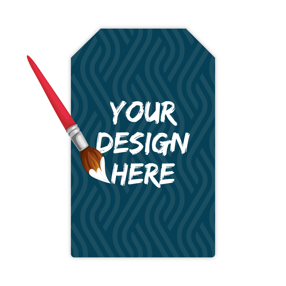 Custom Plastic 3.4" x 2.14 Price Tag Shape Cards