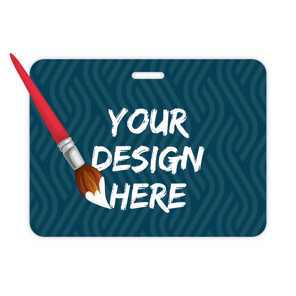 Custom Plastic 3" x 4" Horizontal Badges