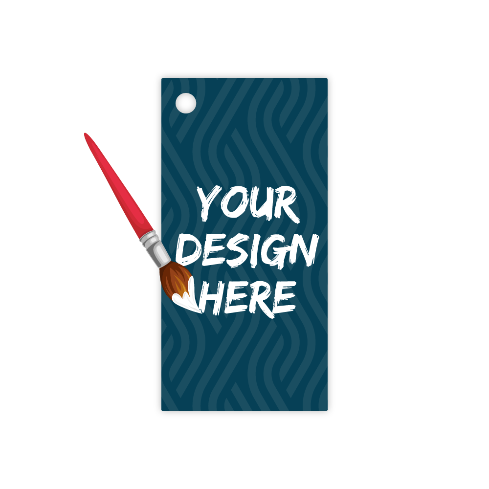 Custom Plastic 2" x 4" Rectangle Tags