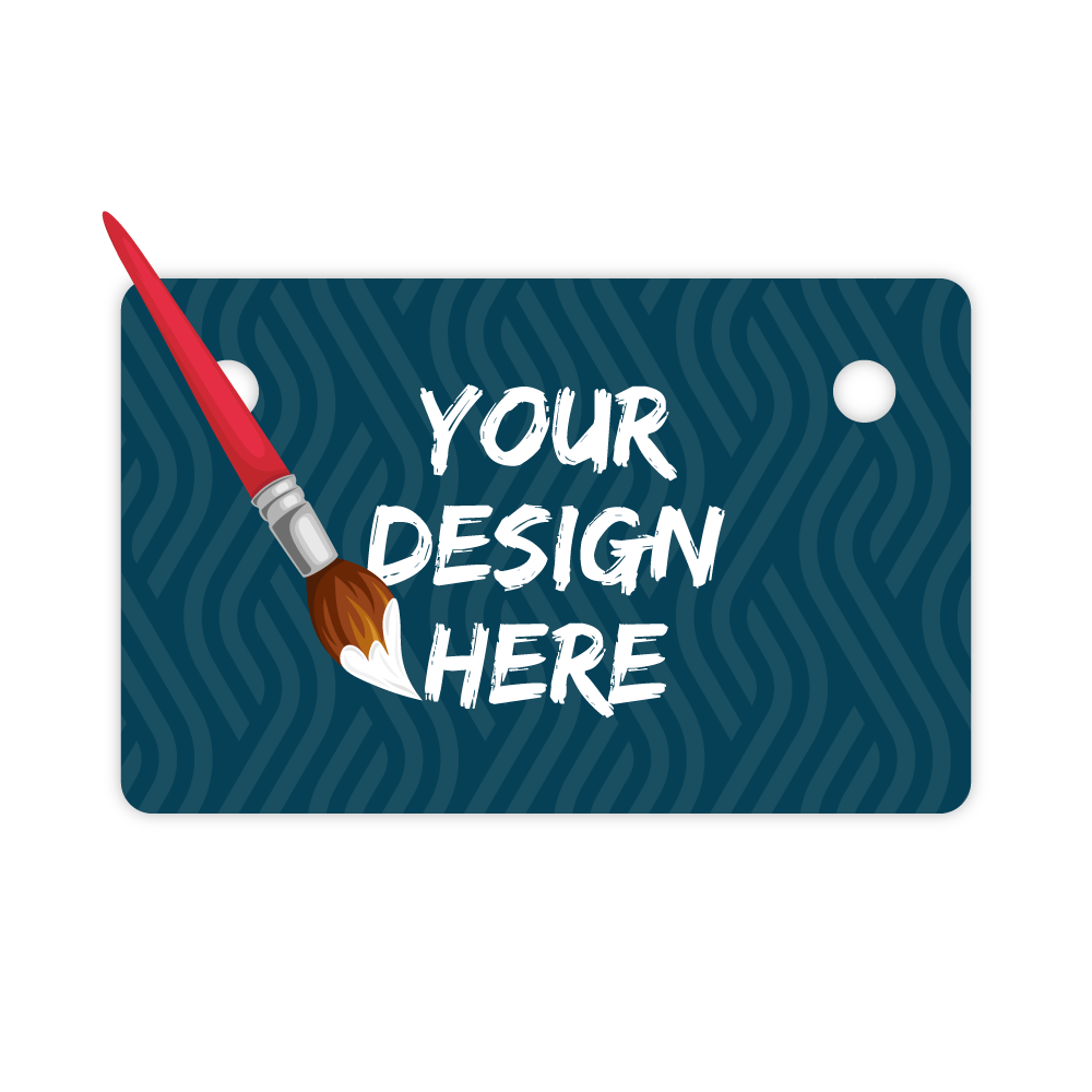 Custom Plastic 3.375" x 2.125" Cards with Two Holes