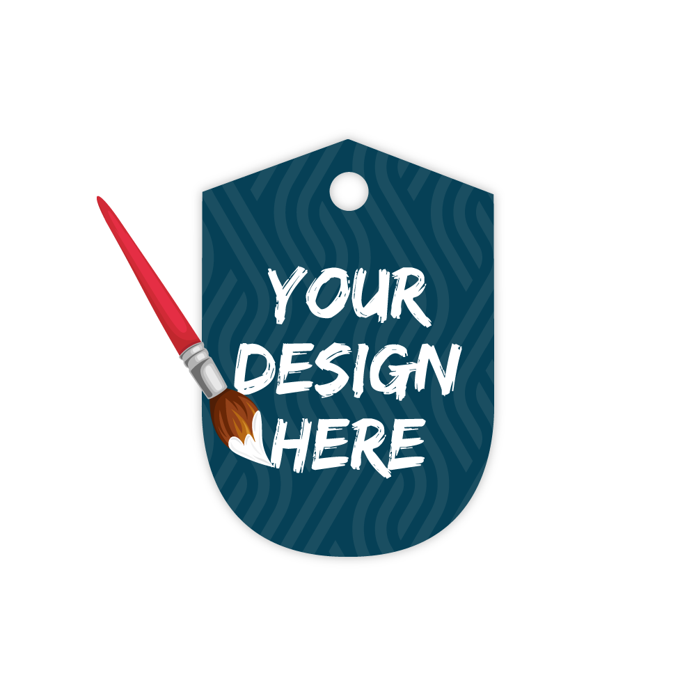 Custom Plastic 2" x 1.4" Pointed and Rounded Key Tags