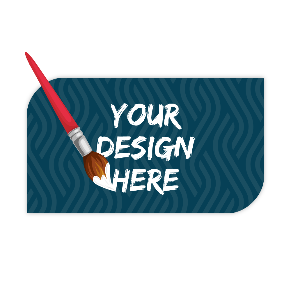 Custom Plastic 3.5" x 2" Two Square Corner Cards