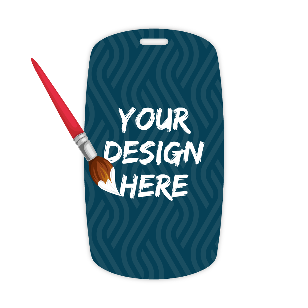 Custom Plastic 4.8" x 2.68" Curved Tag/Badge
