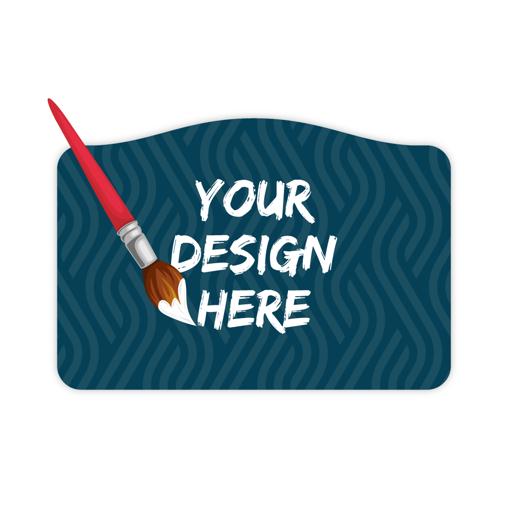 Custom Plastic 3.12" x 2.15" Curved Top Cards