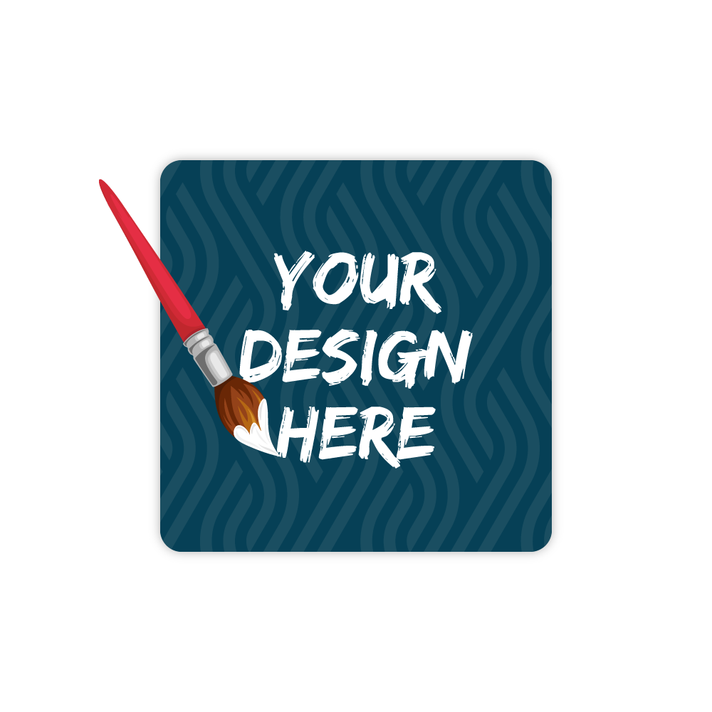 Custom Plastic 2.125" x 2.125" Flat End Square Cards