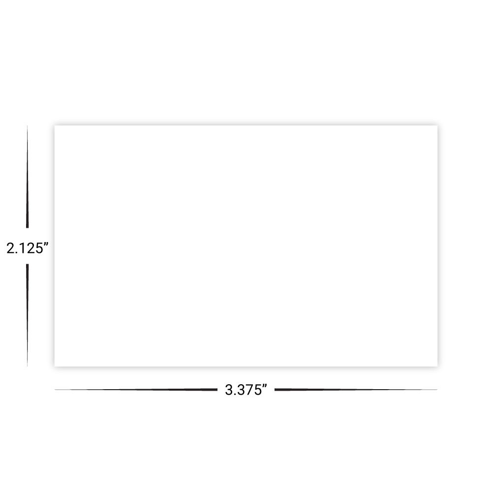 Custom Plastic 3.375" x 2.125" Square Corner Standard Cards