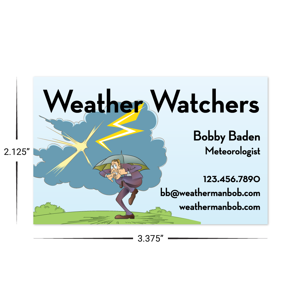 Custom Plastic 3.375" x 2.125" Square Corner Standard Cards