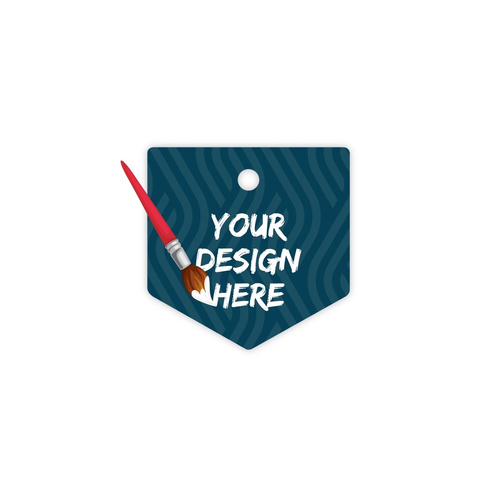 Custom Plastic 1.75" x 1.75" Pointed Key Tags