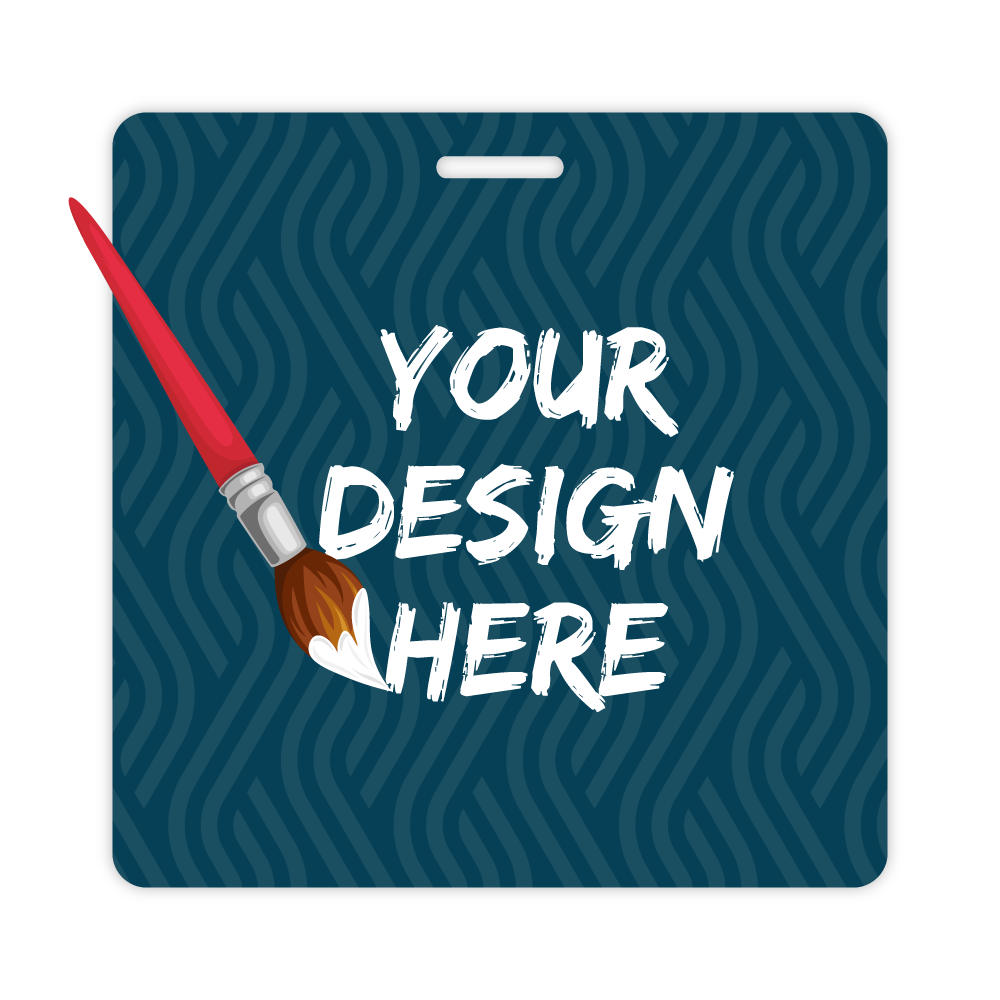 Custom Plastic 3.375" x 3.375" Square Badges