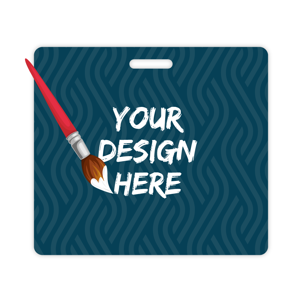 Custom Plastic 3.375" x 3" Square Badges