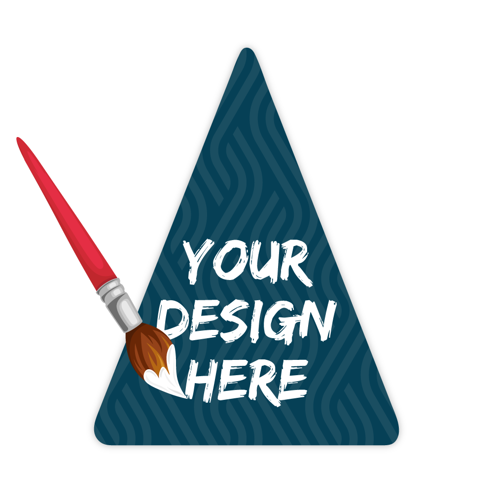 Custom Plastic 3.26" x 2.5" Triangle Cards