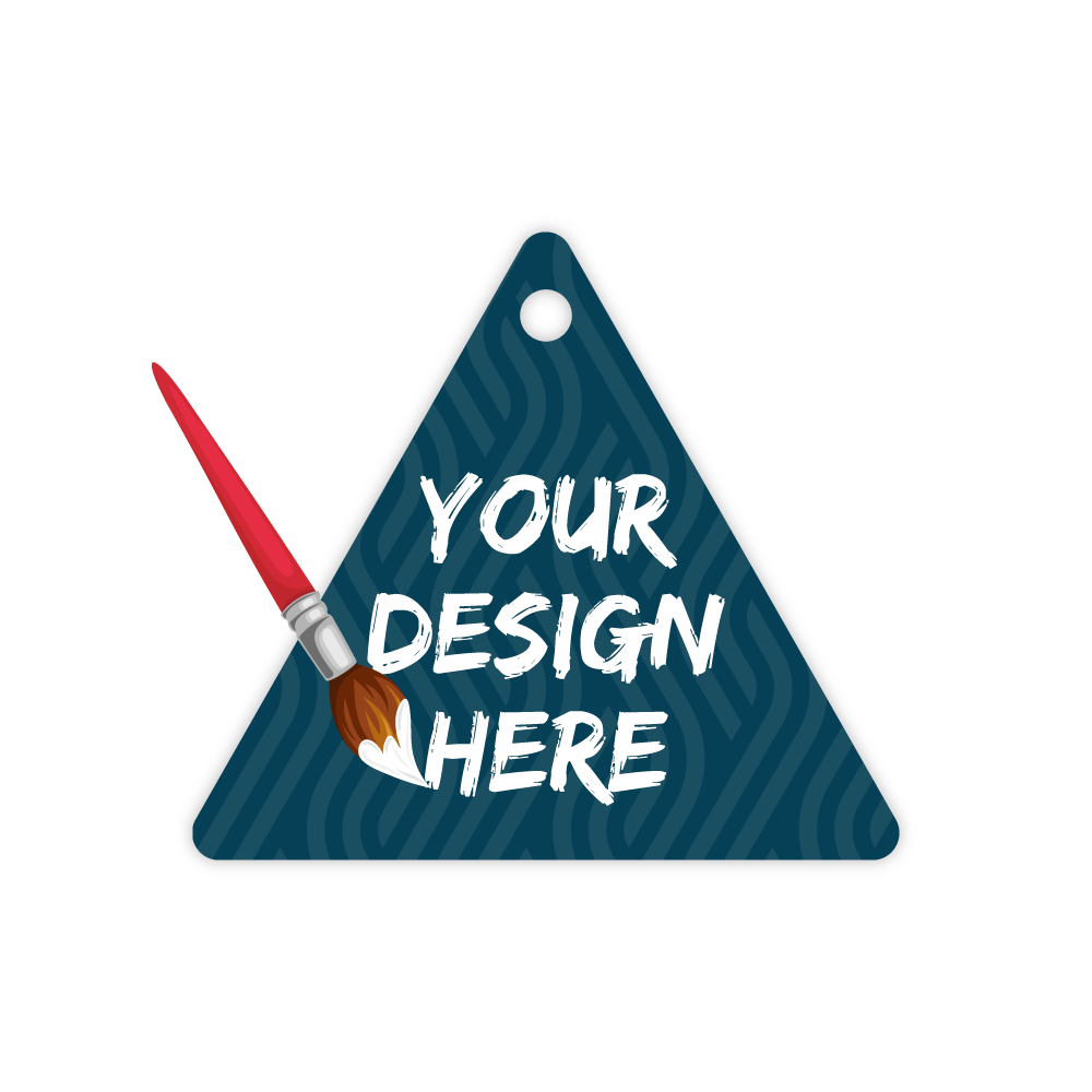 Custom Plastic 2.7" x 2.4" Triangle Key Tags