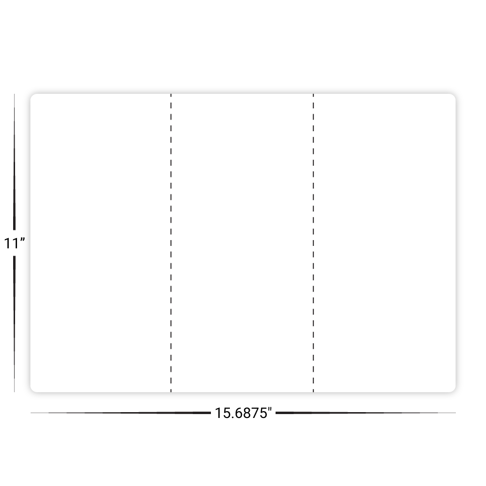 Custom Menu - 15.7" x 11" Trifold Shape