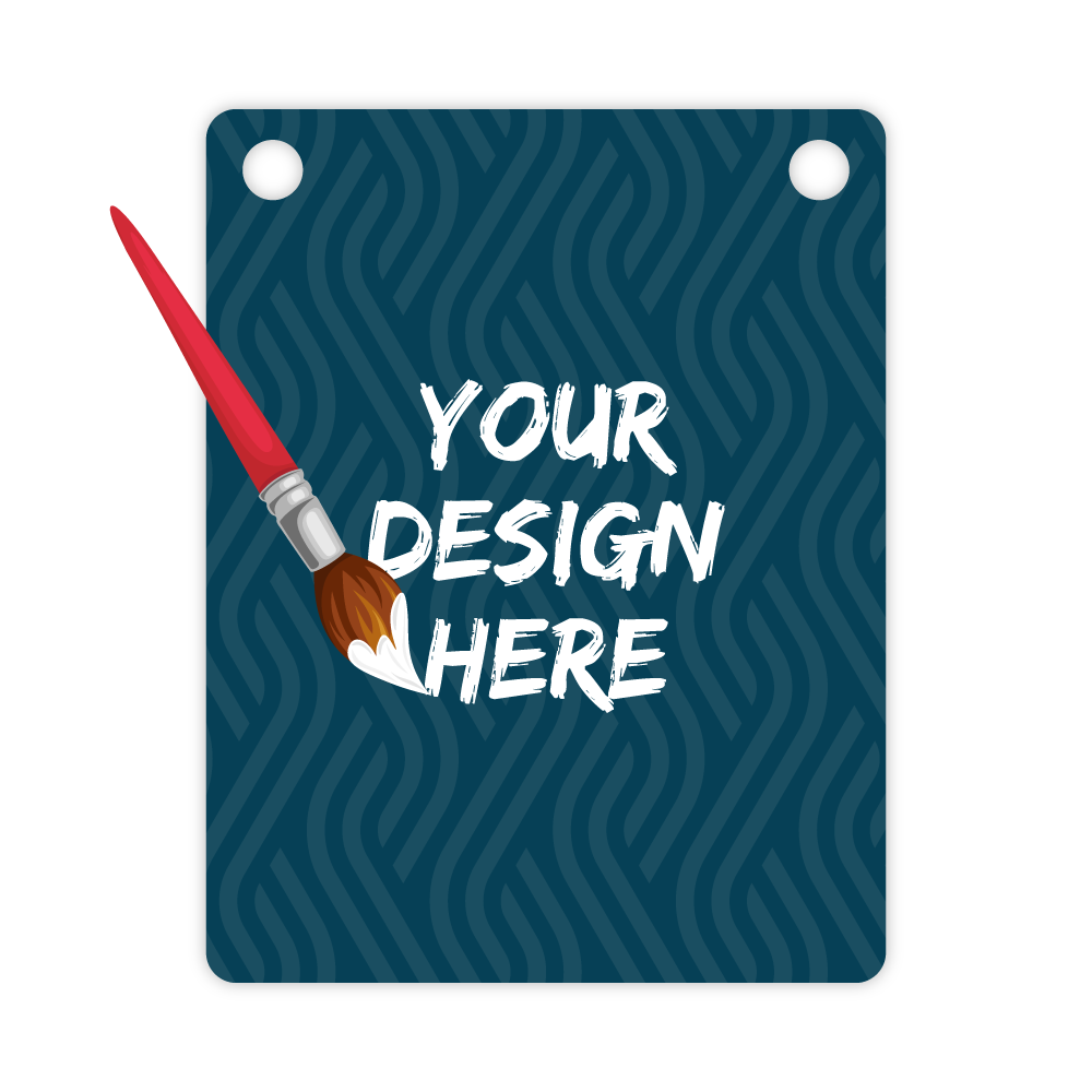 Custom Plastic 2.8" x 3.6" 2 Hole Tags