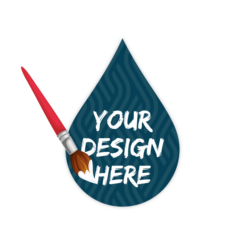 Custom Plastic 3.1" x 2.1" Water Drop Shape Cards