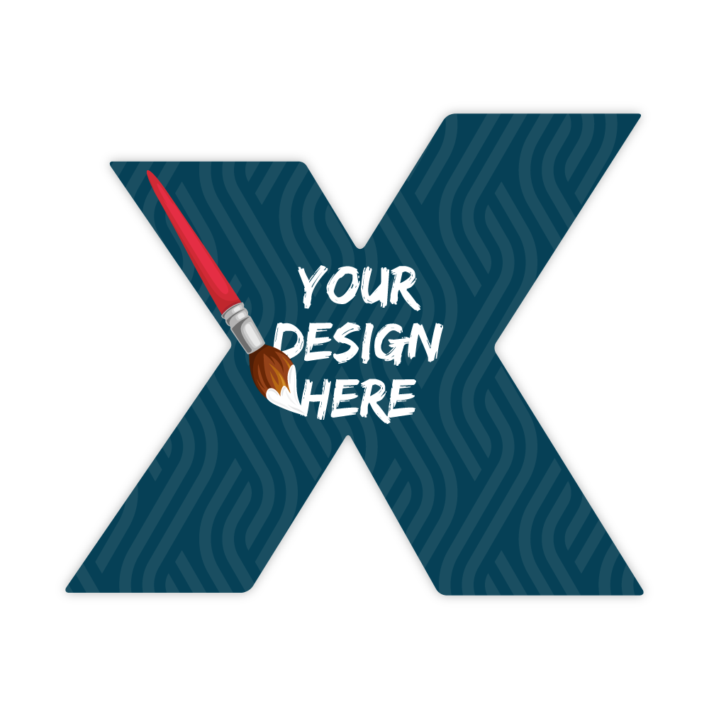 Custom Plastic 3" x 2.5" X Shape Cards