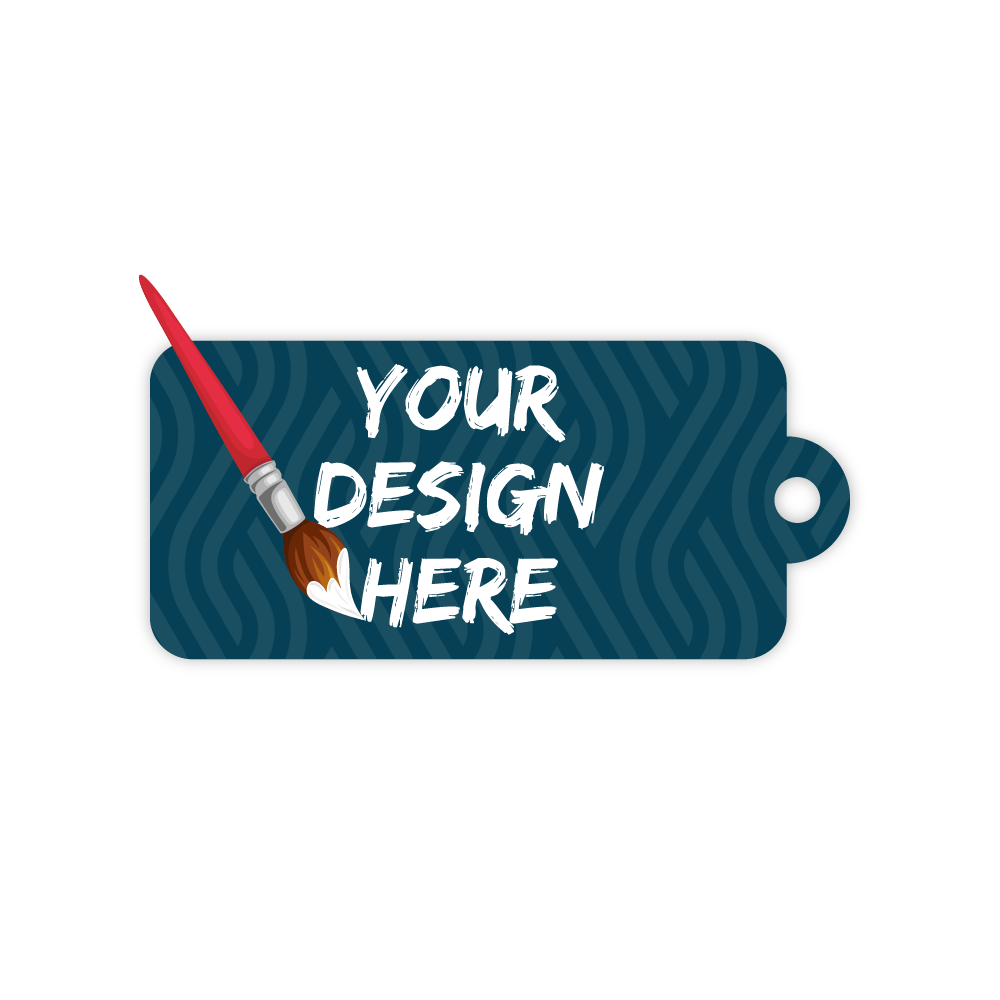Custom Plastic 2.75" x 1.25" Extended Hole Key Tags