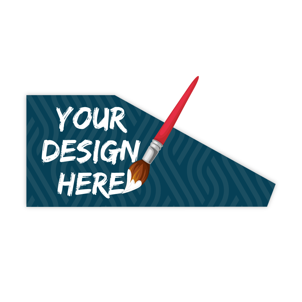Custom Plastic 7.27" x 3.25" Large Angled Cards