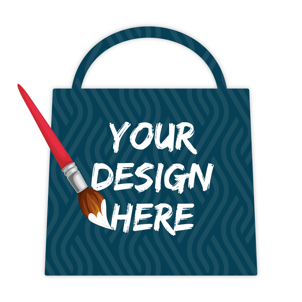Custom Plastic 5.8" x 8.6" Large Bag Shape Cards