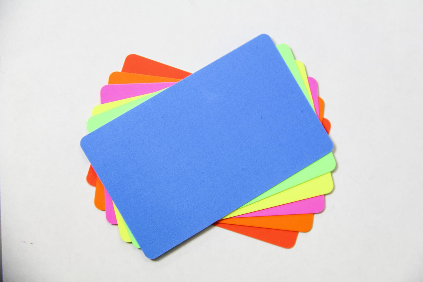 Fluorescent Plastic Cards