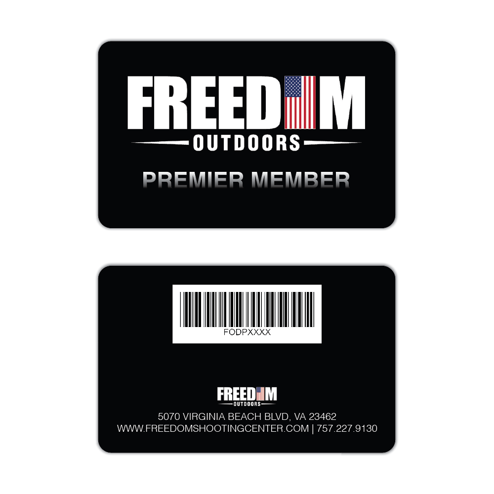Freedom Outdoors Premier Member Membership Cards