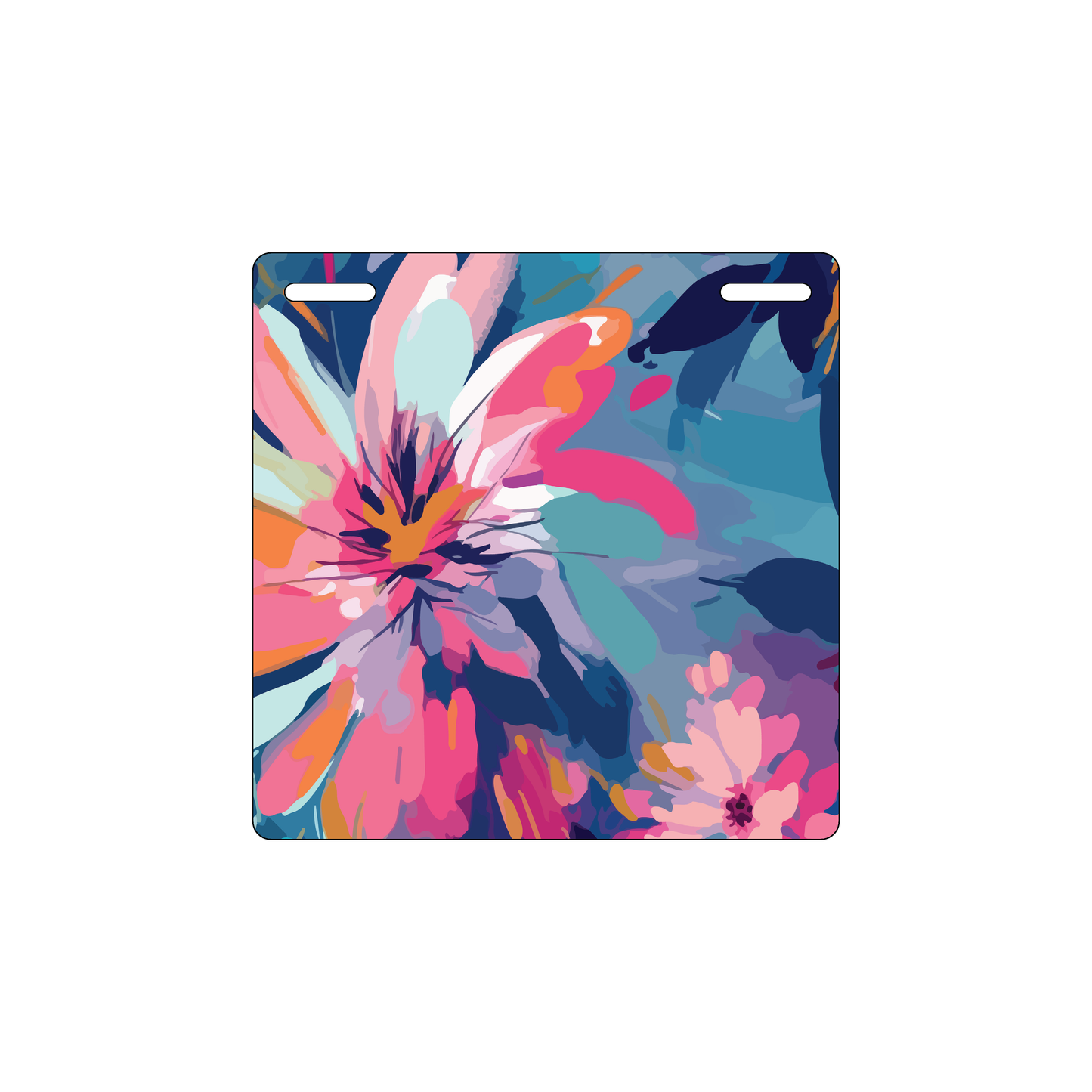 Custom Plastic 4" x 4" Square with Two Slots