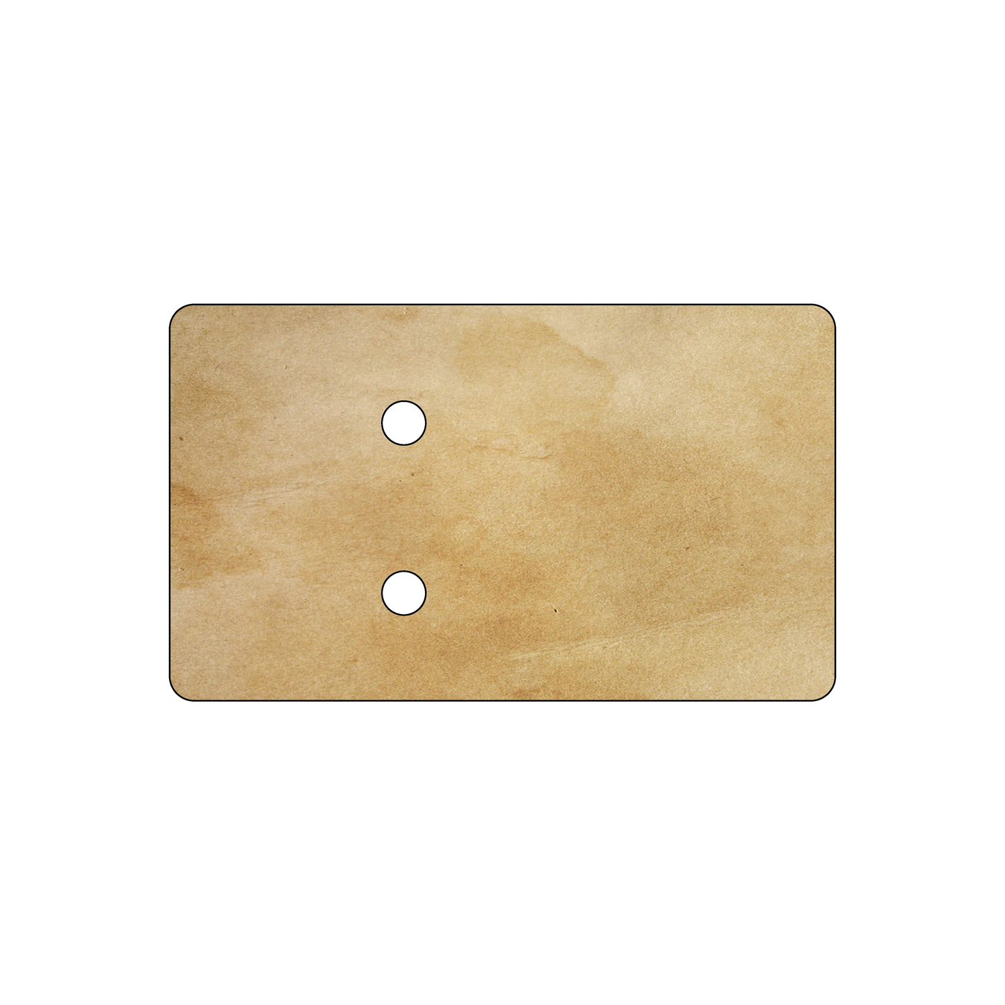 Custom Plastic 3.375" x 2.008" Cards with Two Symmetrical Holes