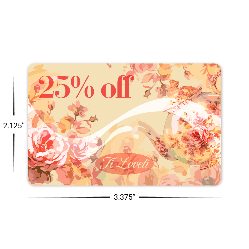 TableNeeds Fully Custom Discount Card Paper