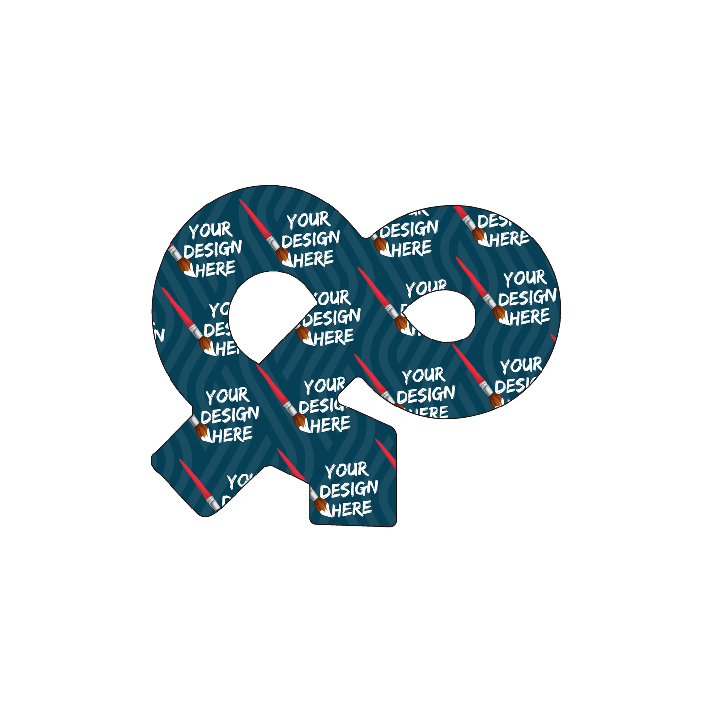 Custom Plastic 3" x 2.5" Ampersand Shape Cards
