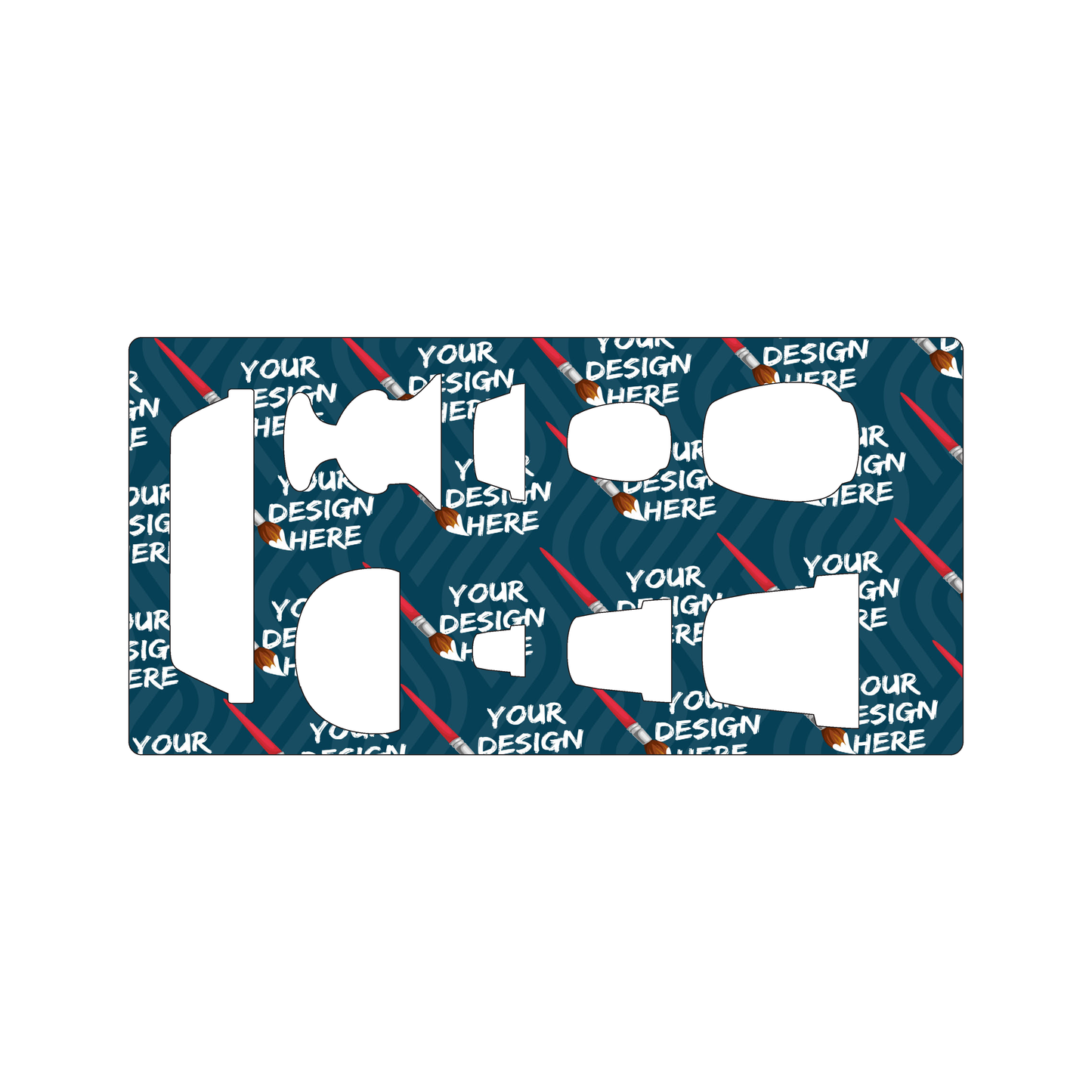Custom Plastic 4" x 8" Pottery Stencil Cards