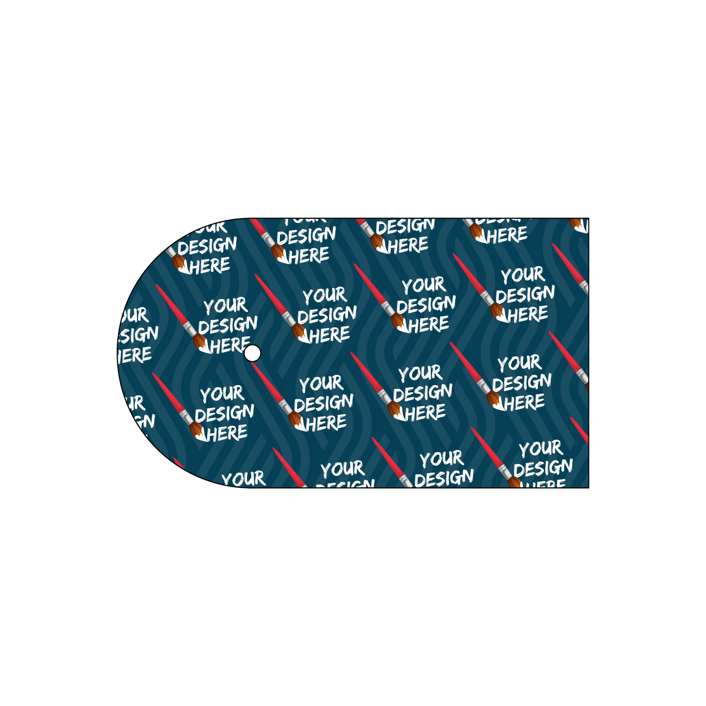 Custom Plastic 3.5" x 2" Rounded Cards with Hole