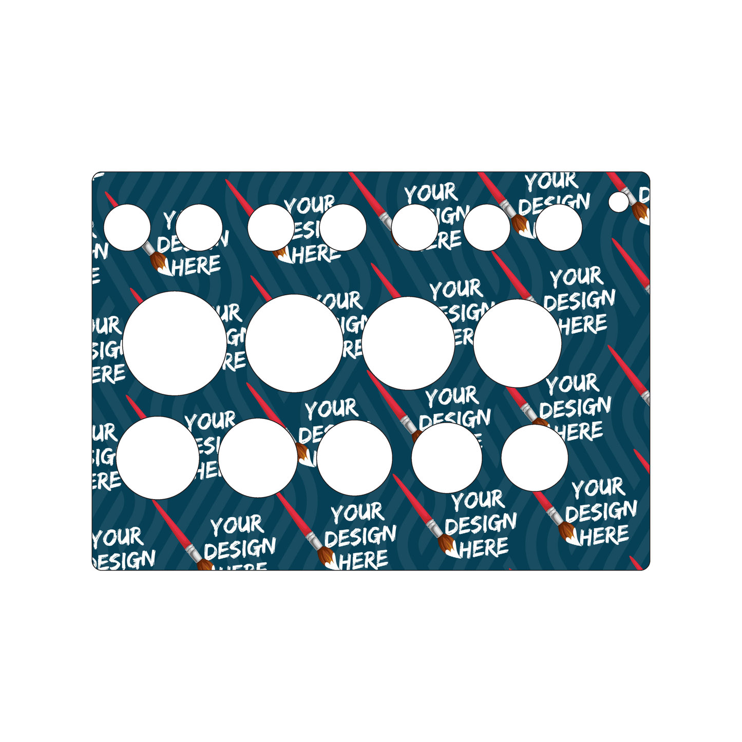 Custom Plastic 5" x 7" Size Chart Cards with Holes