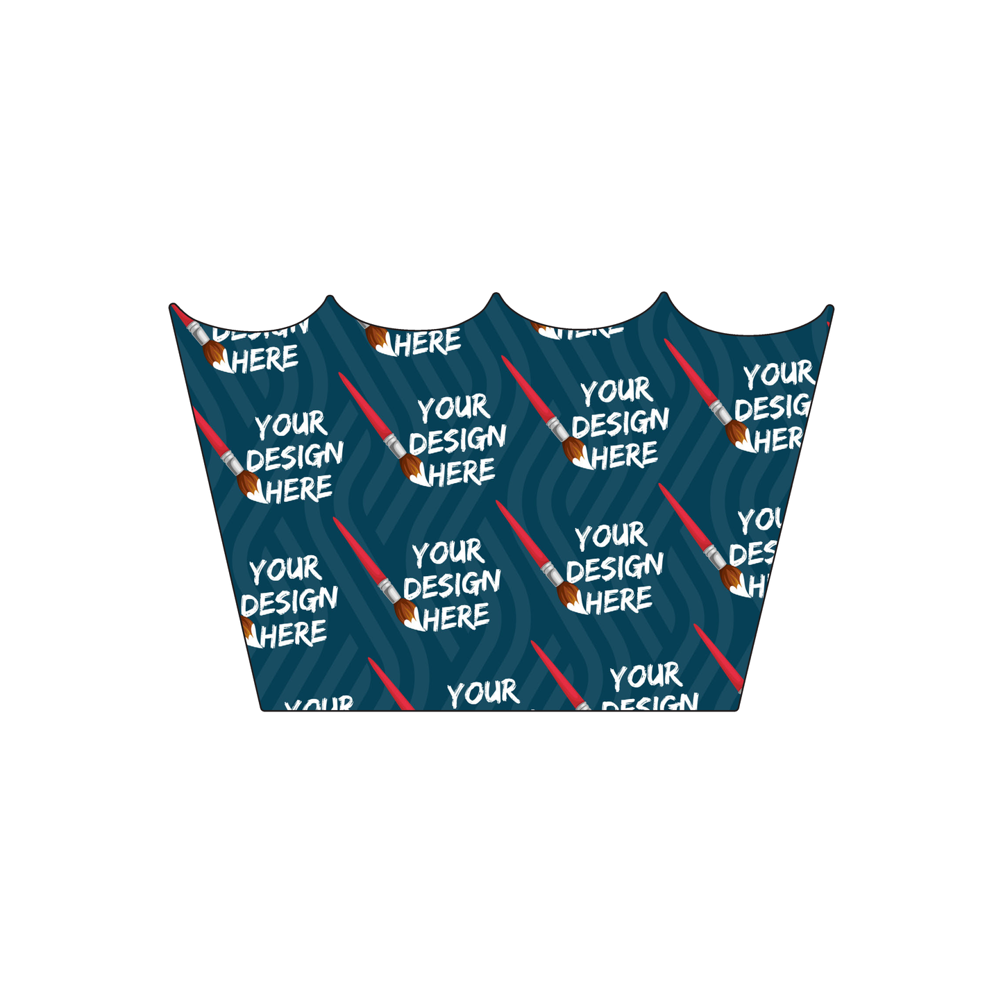 Custom Plastic 3.375" x 2.125" Crown Shape Cards