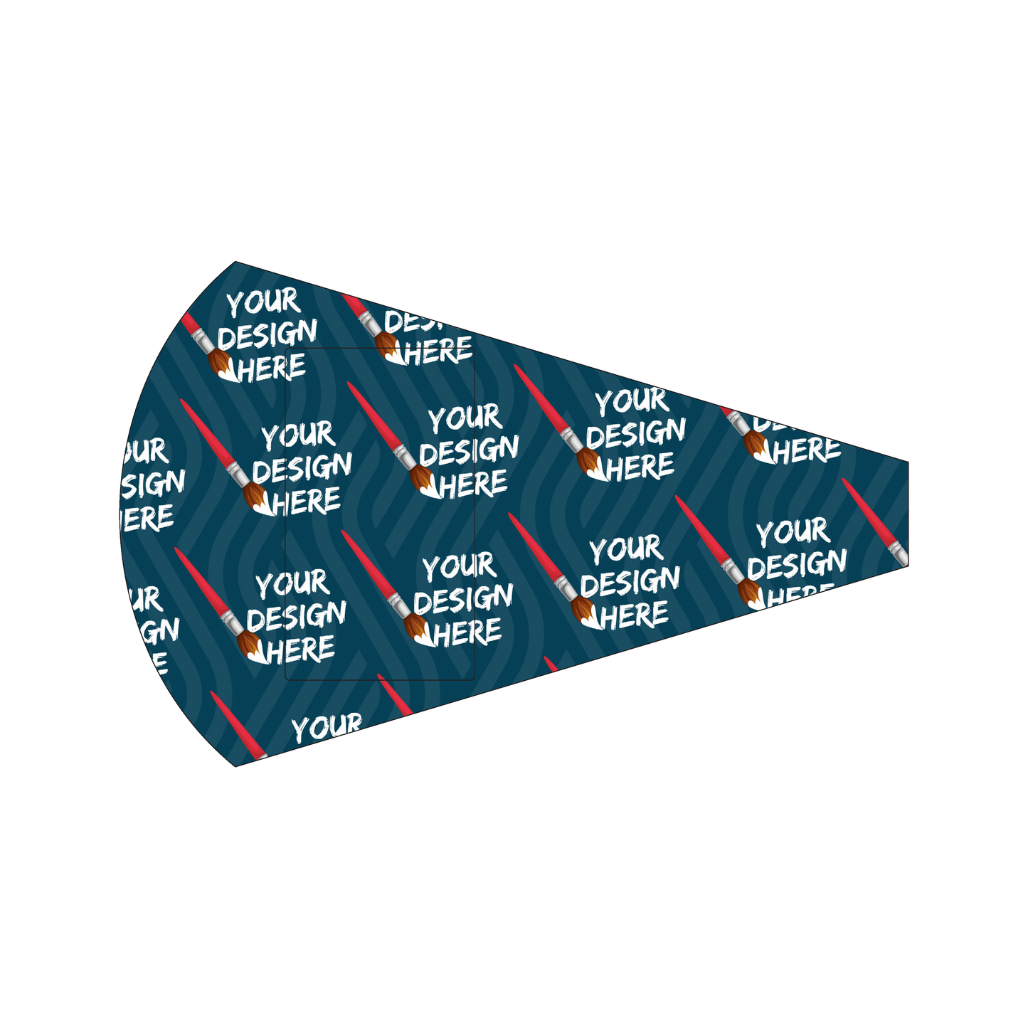 Custom Plastic 3.5" x 2" Cone With Punch-Out Card