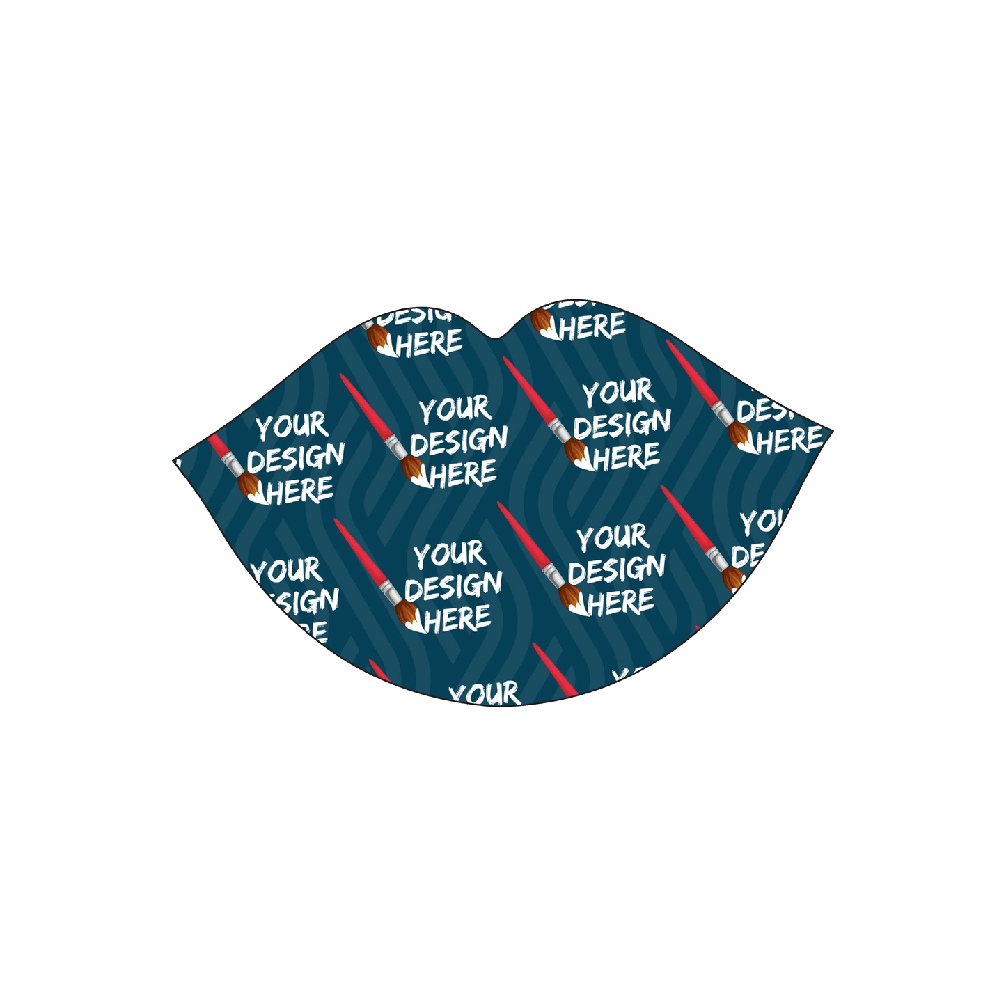 Custom Plastic 3.25" x 2" Lips Shape Cards