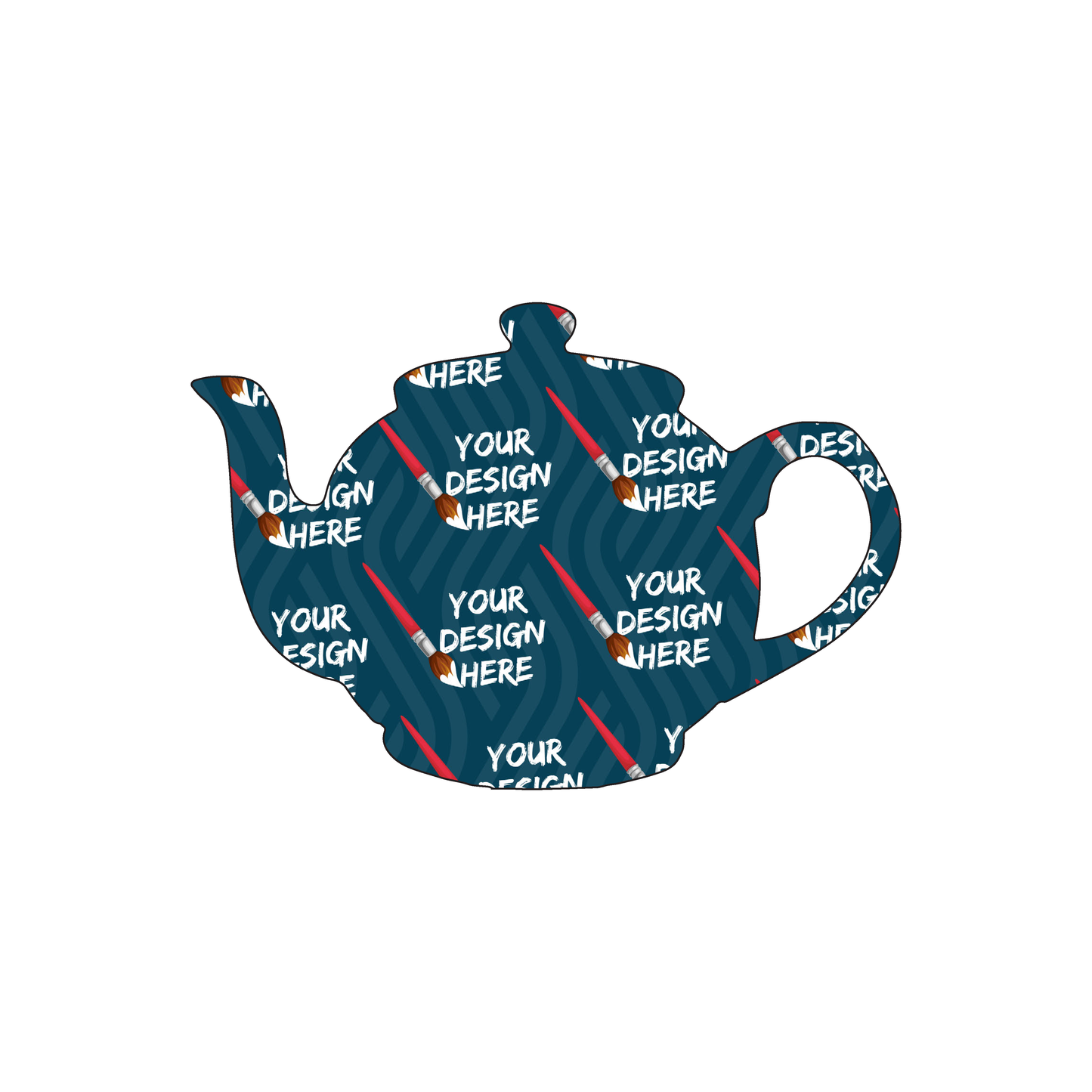 Custom Plastic 3.1007" x 2.1254" Teapot Shape Cards